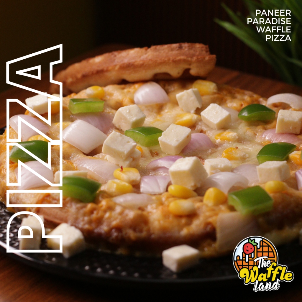 Paneer Paradise Waffle Pizza
