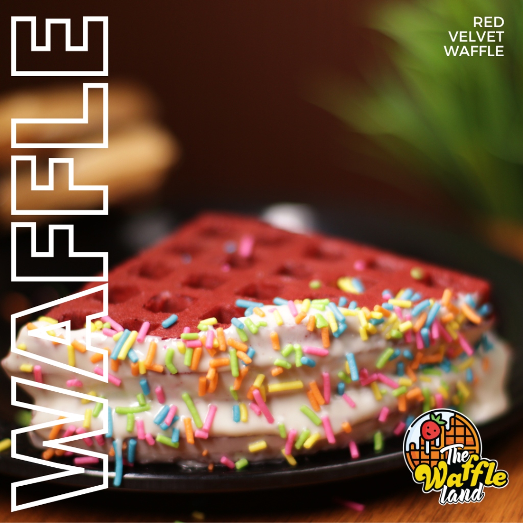 Stunning Red Velvet Waffle wedge