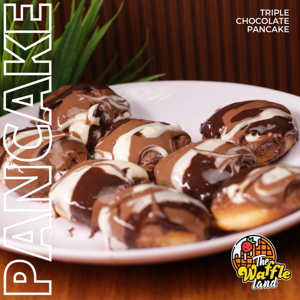 Triple Chocolate Pancakes Stack