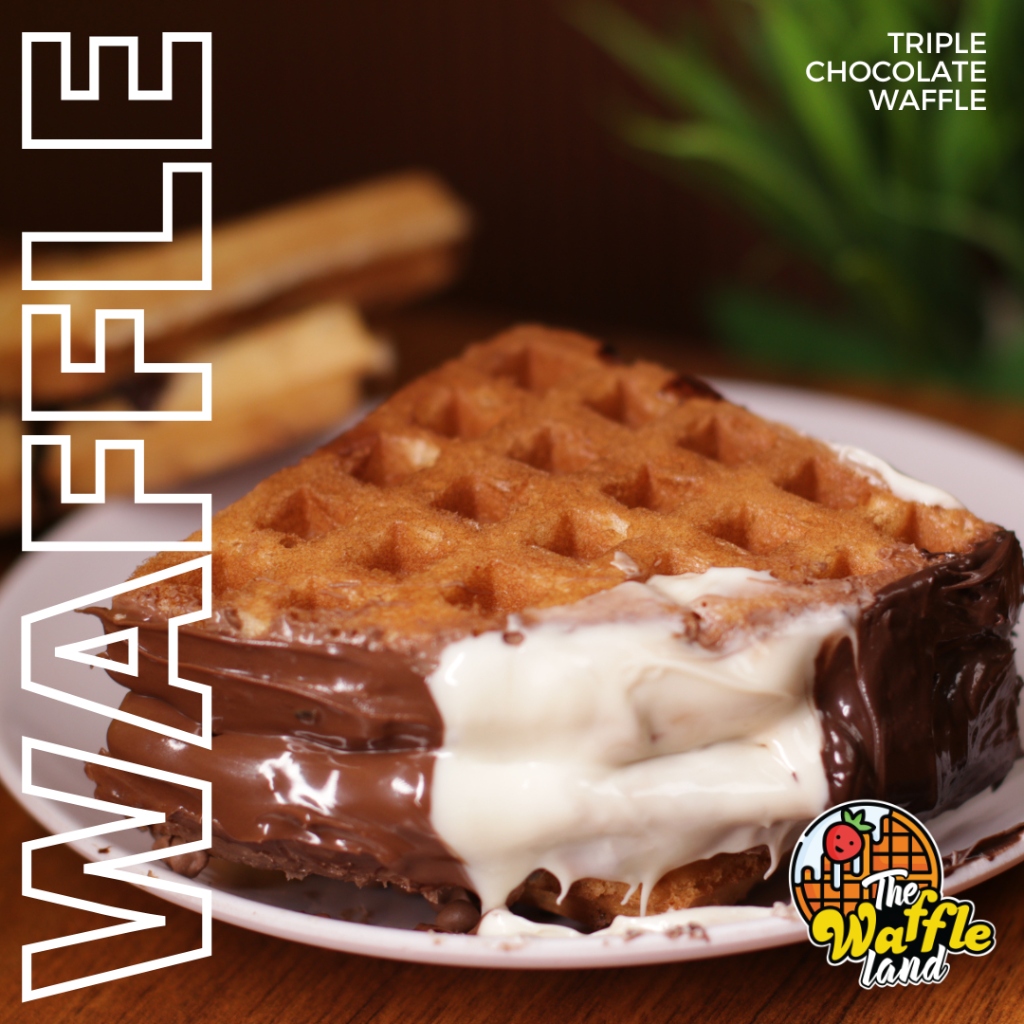 Luxurious Triple Chocolate Waffle