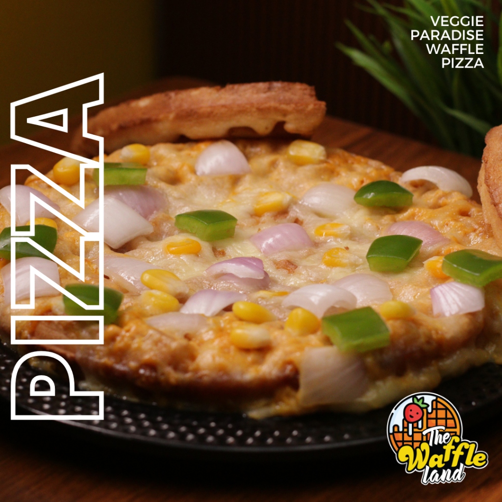 Veggie Paradise Waffle Pizza
